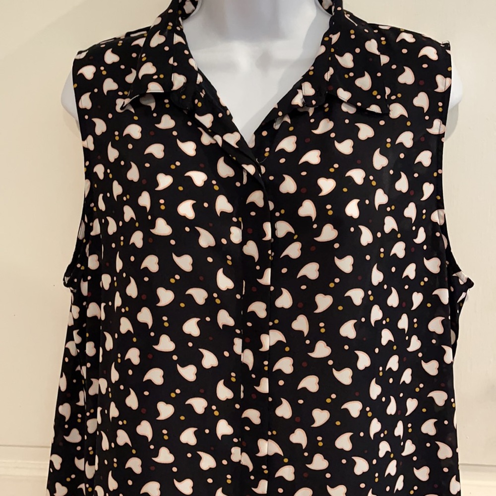 ANN Taylor Button Up Heart Shape Shirt XL